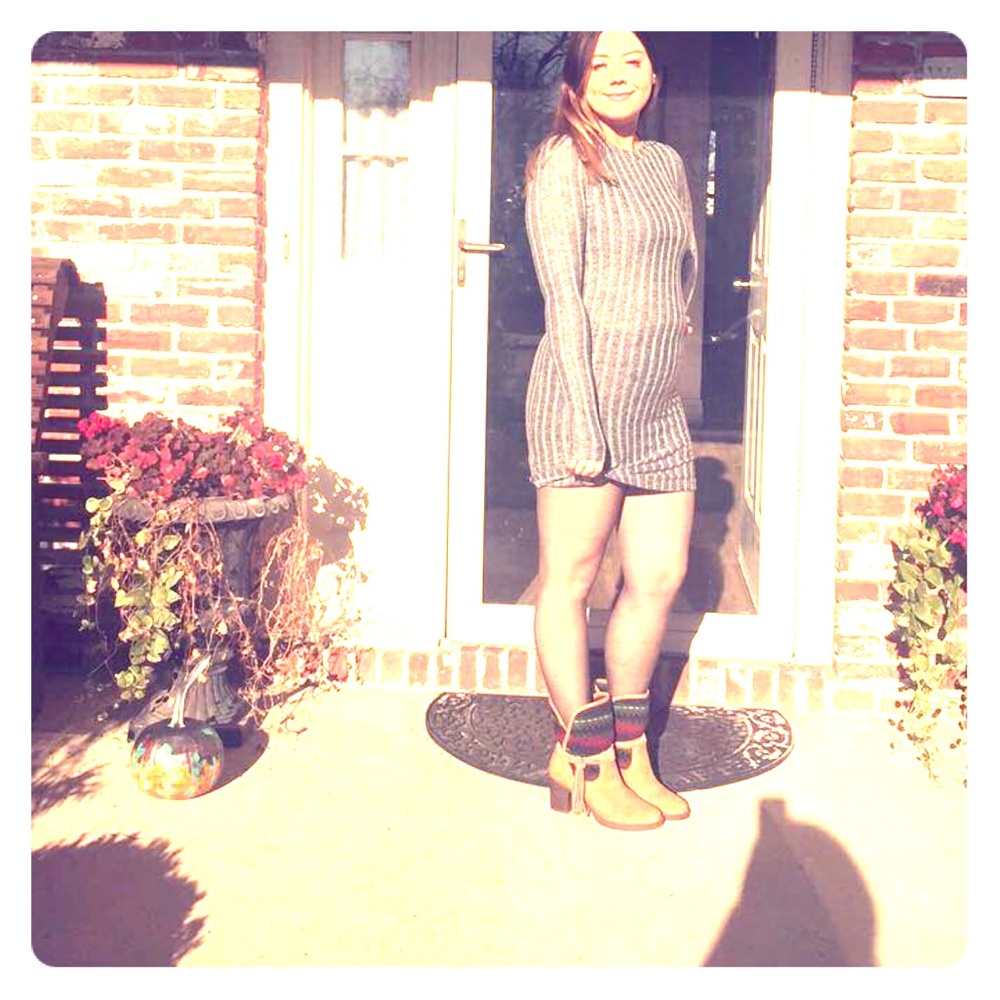 Gray mini dress